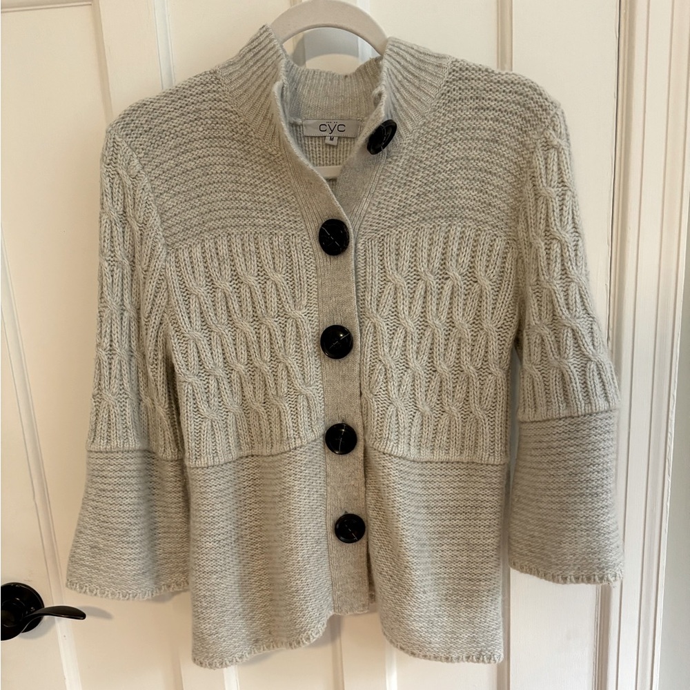 Angora Blend Cardigan Sweater